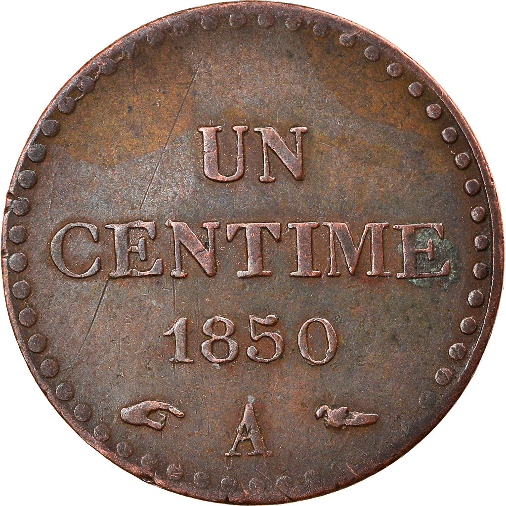Coin, France, Dupré, Centime, 1850, Paris, EF(40-45), Bronze, KM:754