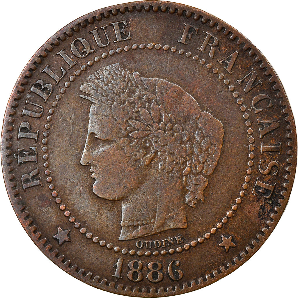 Coin, France, Cérès, 2 Centimes, 1886, Paris, EF(40-45), Bronze, KM:827.1