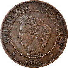 Coin, France, Cérès, 2 Centimes, 1886, Paris, EF(40-45), Bronze, KM:827.1
