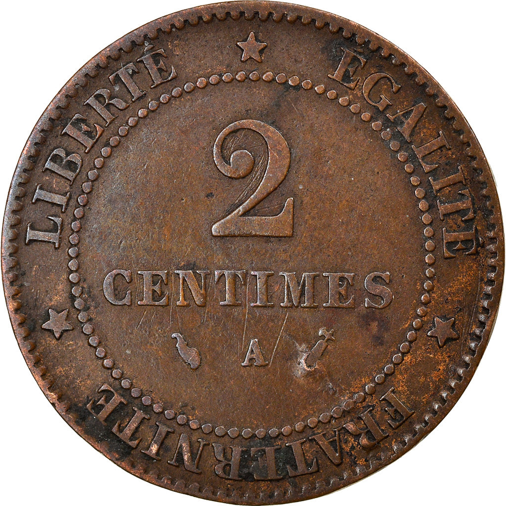 Coin, France, Cérès, 2 Centimes, 1886, Paris, EF(40-45), Bronze, KM:827.1