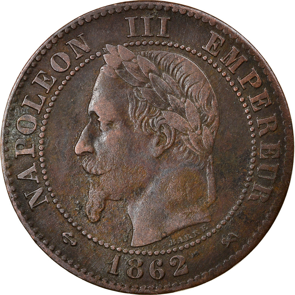 Coin, France, Napoleon III, 2 Centimes, 1862, Bordeaux, EF(40-45), Bronze