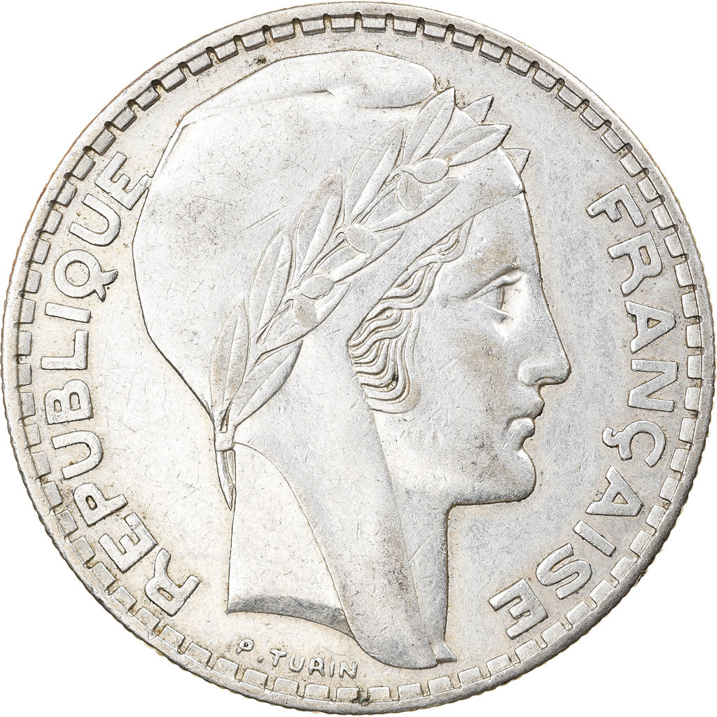 Münze, Frankreich, Turin, 20 Francs, 1938, Paris, SS, Silber, KM:879
