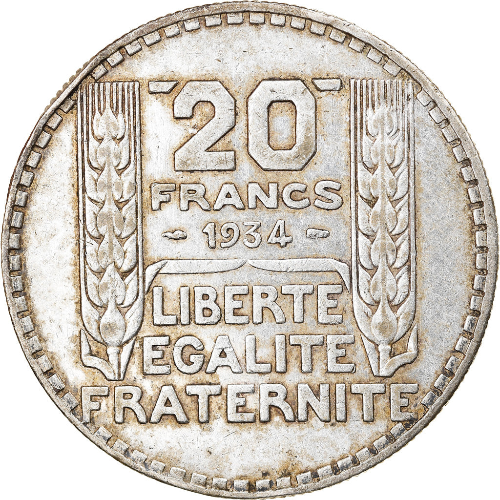 Monnaie, France, Turin, 20 Francs, 1934, Paris, TTB, Argent, Gadoury:852, KM:879