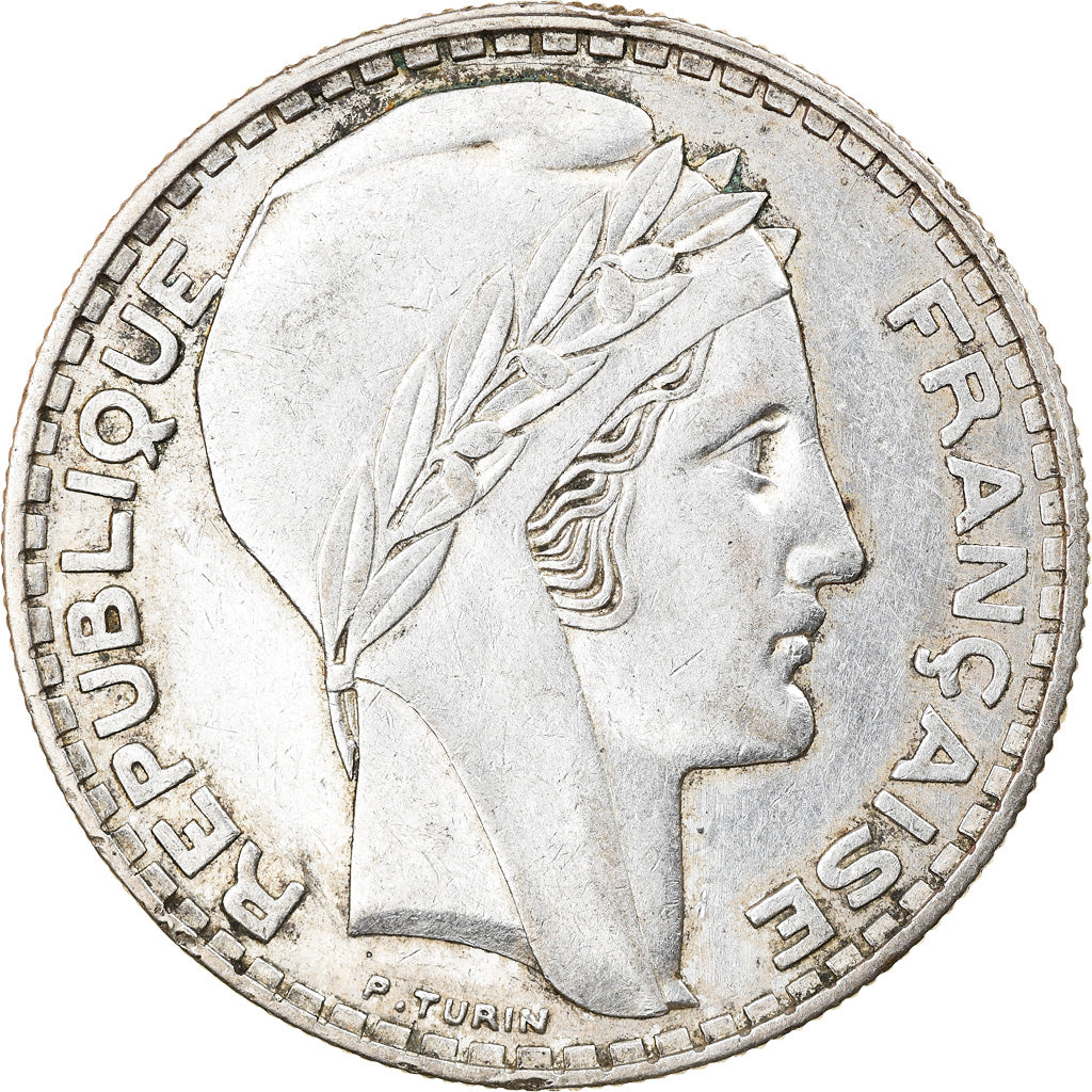 Munten, Frankrijk, Turin, 20 Francs, 1934, Paris, ZF+, Zilver, KM:879