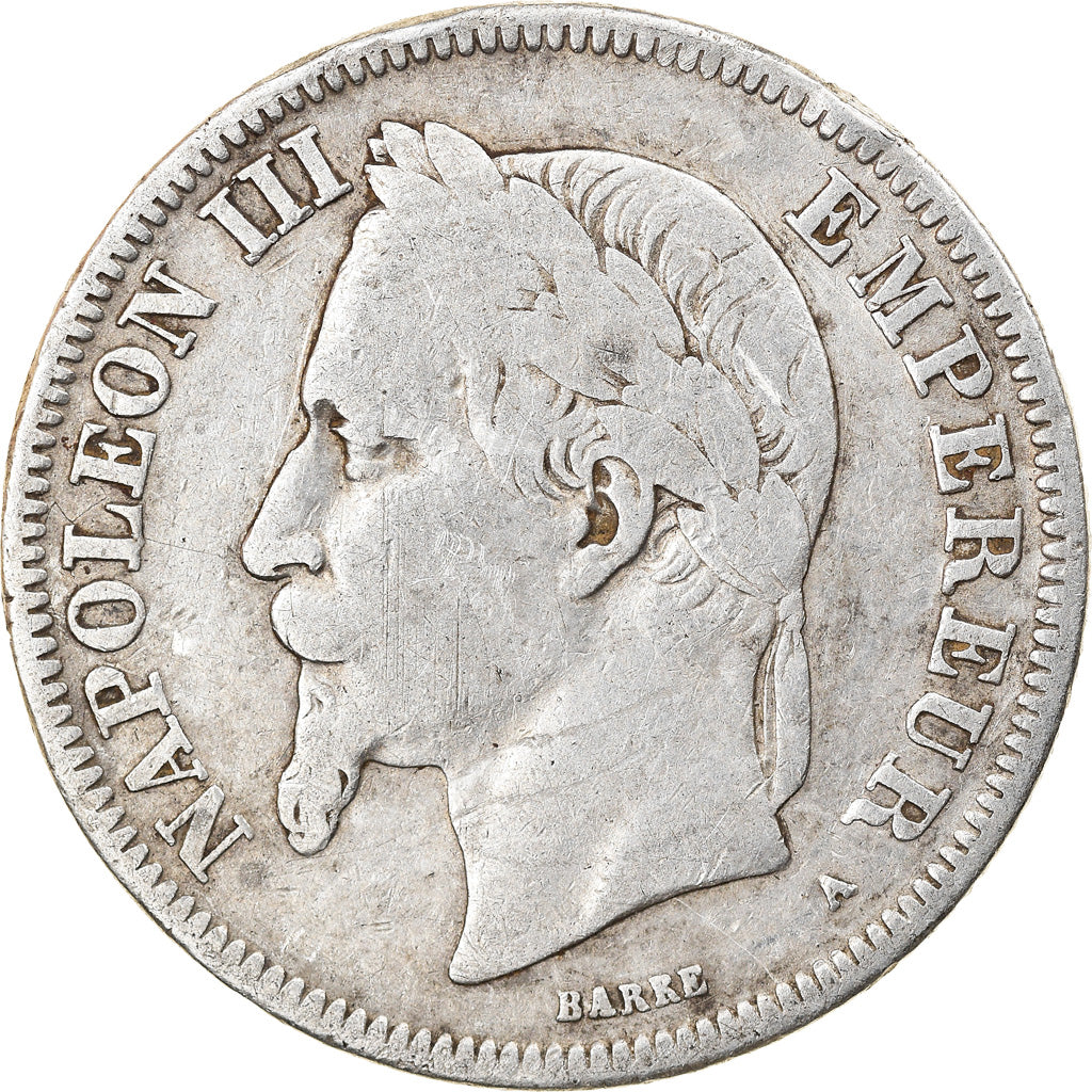 Coin, France, Napoleon III, 2 Francs, 1869, Paris, VF(20-25), Silver, KM:807.1