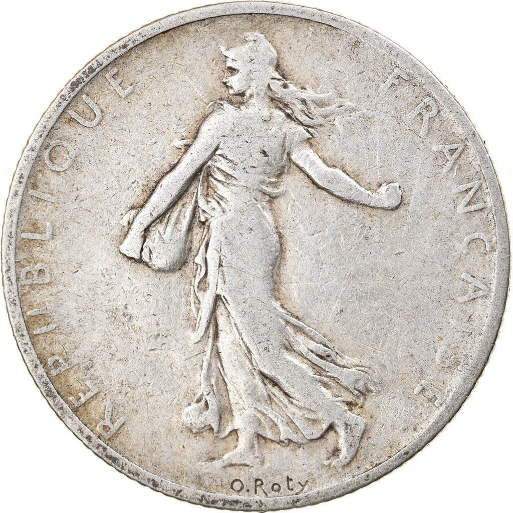 Moneta, Francia, Semeuse, 2 Francs, 1902, Paris, MB+, Argento, KM:845.1