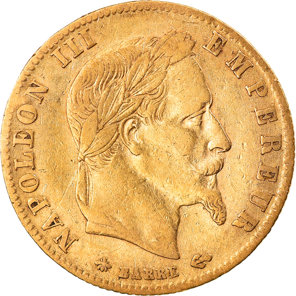 Moneda, Francia, Napoléon III, 5 Francs, 1866, Paris, MBC, Oro, KM:803.1
