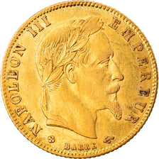 Moneta, Francia, Napoléon III, 5 Francs, 1867, Strasbourg, BB+, Oro, KM:803.2