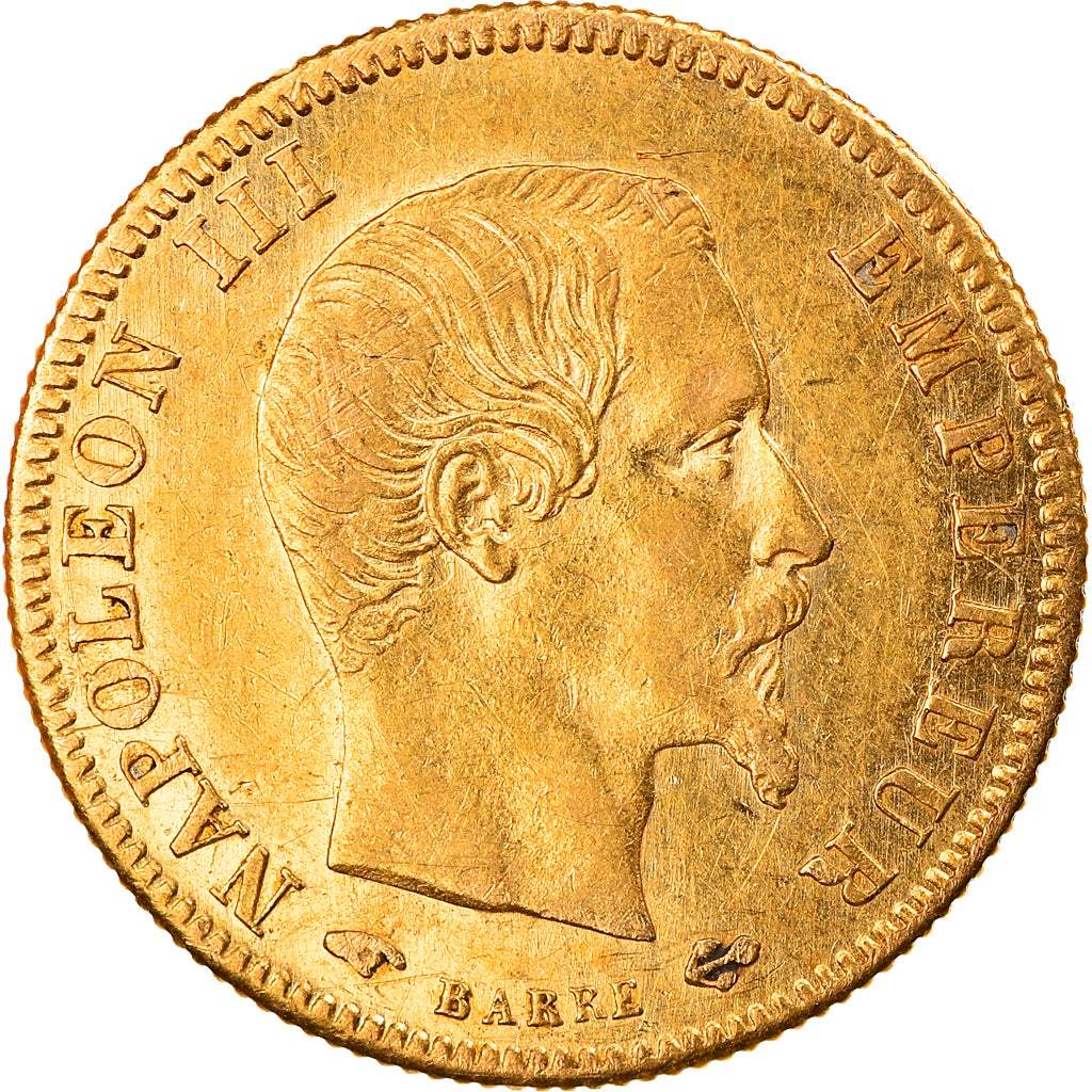 Moneta, Francia, Napoleon III, 5 Francs, 1859, Paris, BB+, Oro, KM:787.1