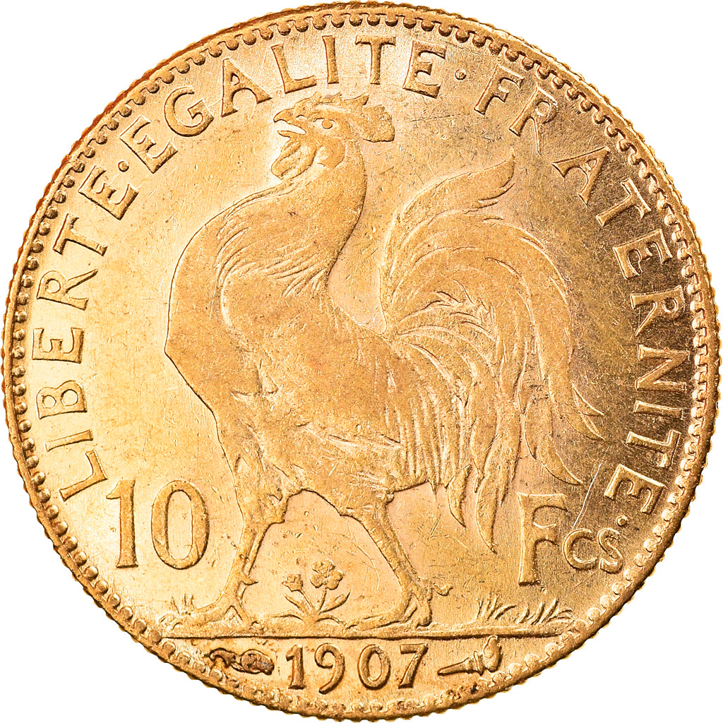 Coin, France, Marianne, 10 Francs, 1907, Paris, EF(40-45), Gold, KM:846