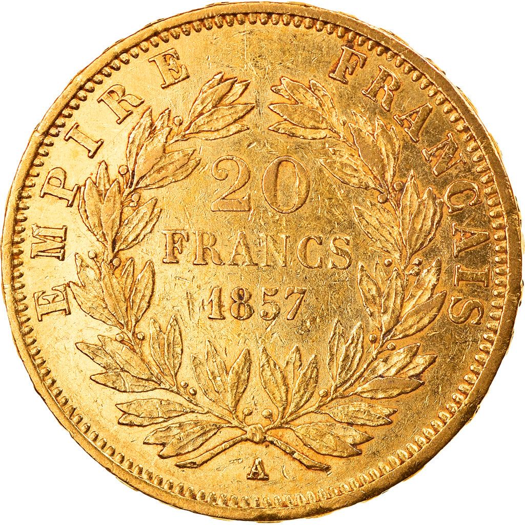 Monnaie, France, Napoleon III, 20 Francs, 1857, Paris, TTB, Or, Gadoury:1061