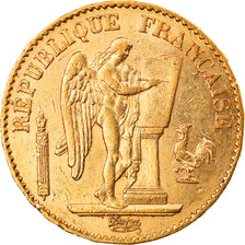 Moneta, Francia, Génie, 20 Francs, 1877, Paris, BB+, Oro, KM:825, Gadoury:1063