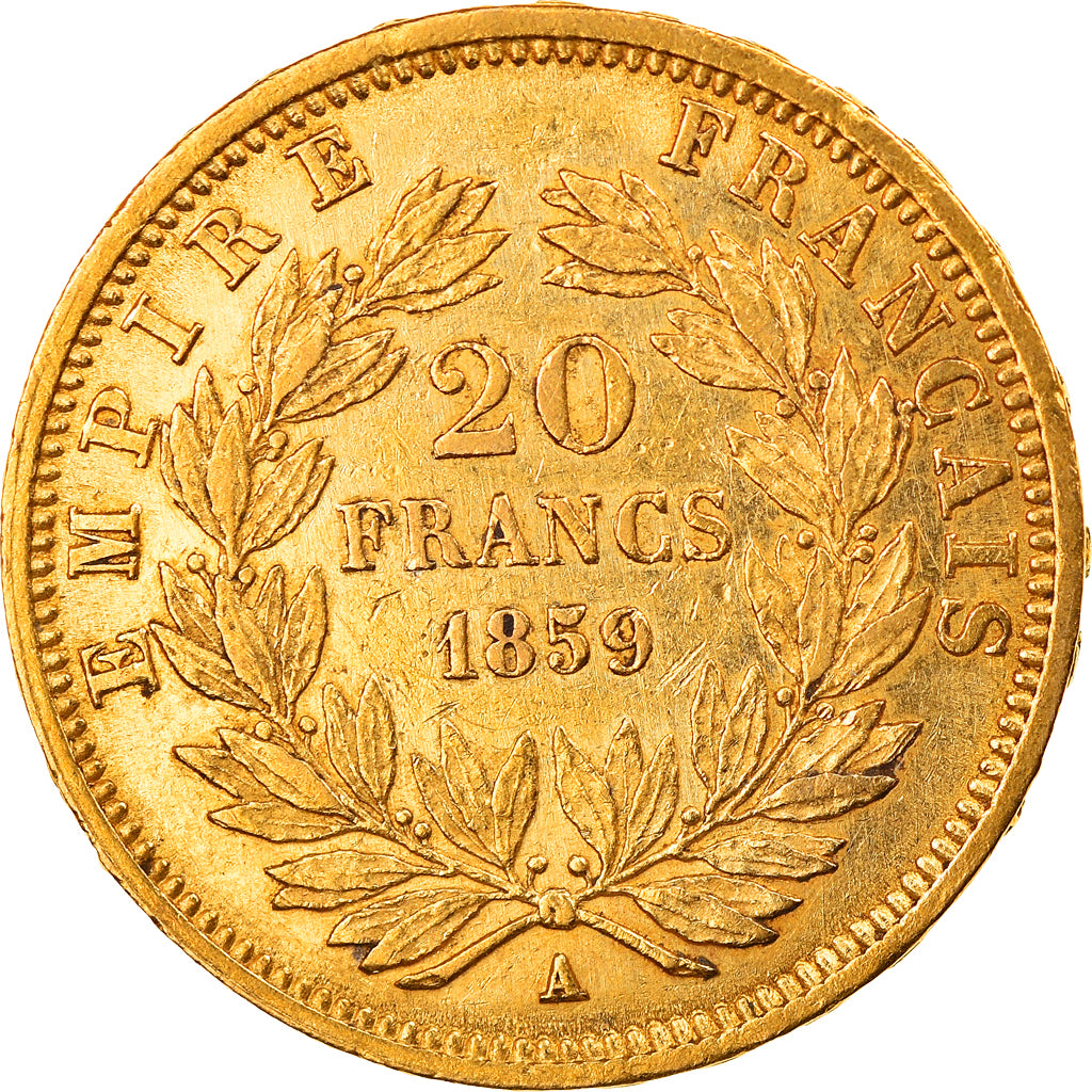 Monnaie, France, Napoleon III, 20 Francs, 1859, Paris, TTB+, Or, Gadoury:1061