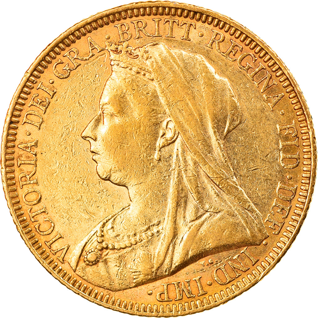 Moneta, Australia, Victoria, Sovereign, 1893, Melbourne, AU(50-53), Złoto