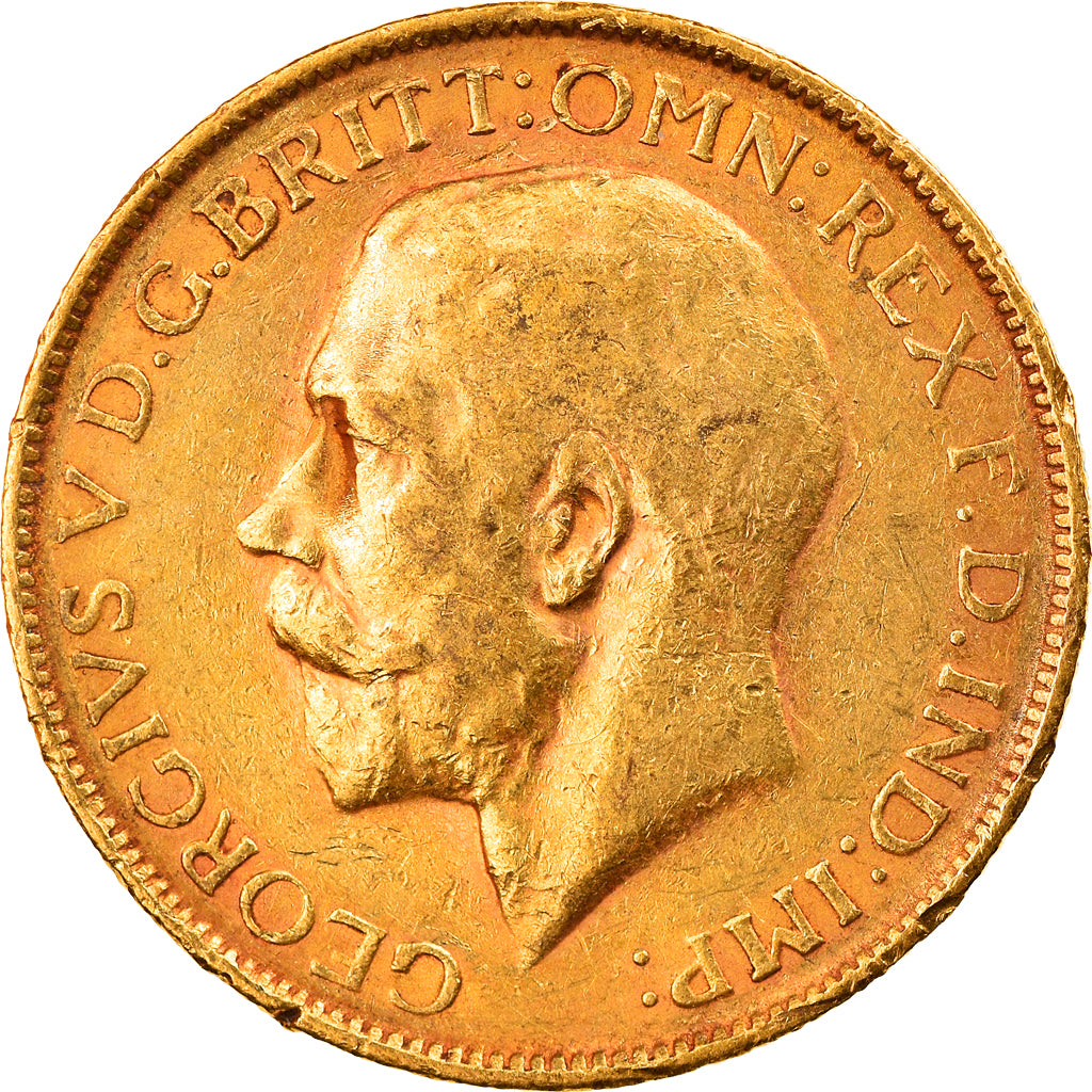 Coin, Australia, George V, Sovereign, 1914, Perth, EF(40-45), Gold, KM:29