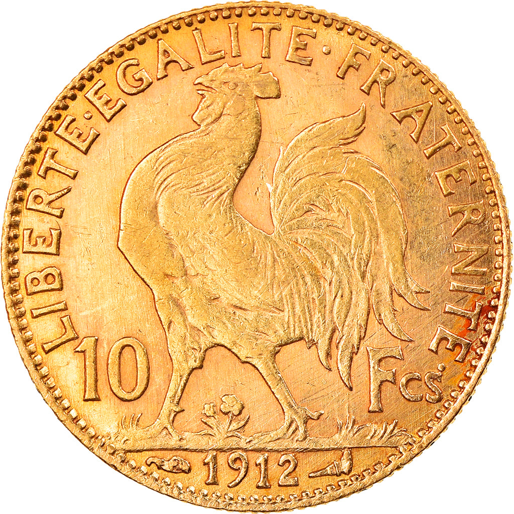 Monnaie, France, Marianne, 10 Francs, 1912, Paris, TTB+, Or, Gadoury:1017
