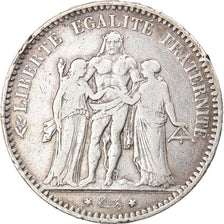 Coin, France, Hercule, 5 Francs, 1876, Paris, VF(30-35), Silver, KM:820.1