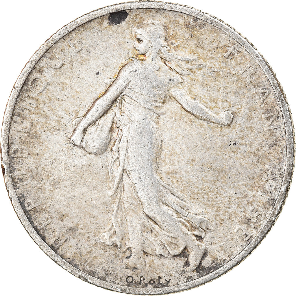 Coin, France, Semeuse, 2 Francs, 1908, Paris, VF(30-35), Silver, KM:845.1
