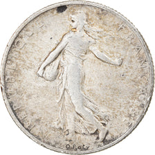 Coin, France, Semeuse, 2 Francs, 1908, Paris, VF(30-35), Silver, KM:845.1