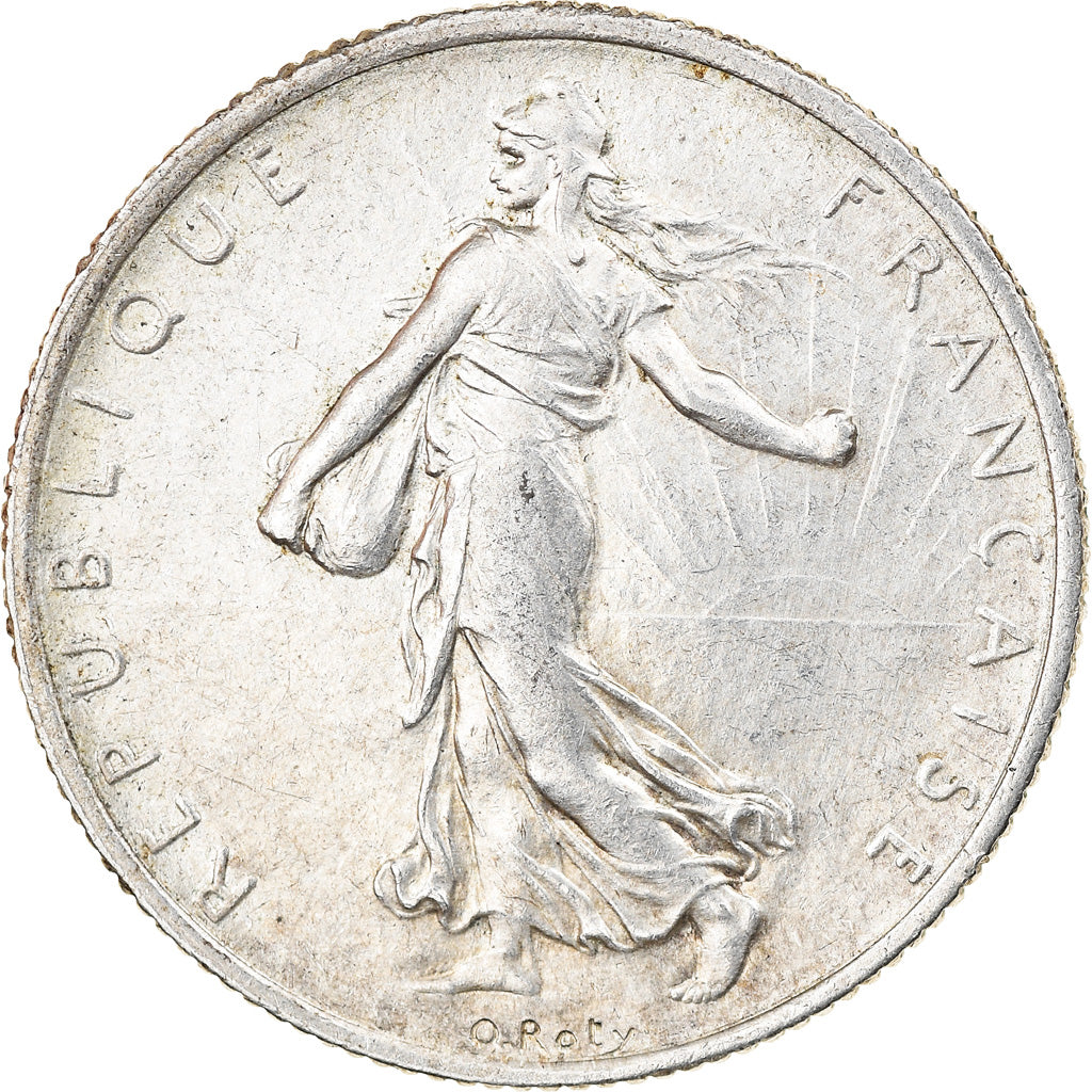 Coin, France, Semeuse, 2 Francs, 1918, Paris, AU(50-53), Silver, KM:845.1