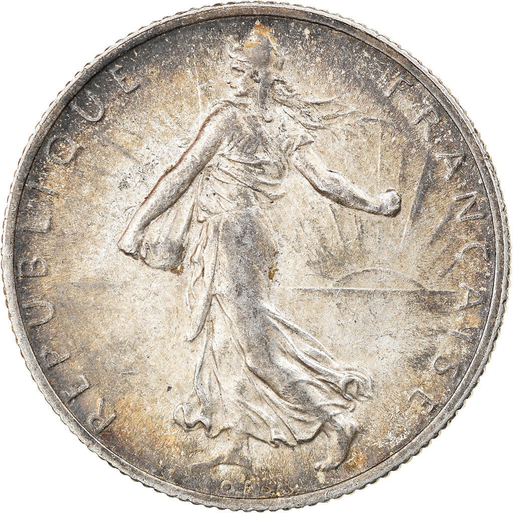 Coin, France, Semeuse, 2 Francs, 1918, Paris, AU(50-53), Silver, KM:845.1