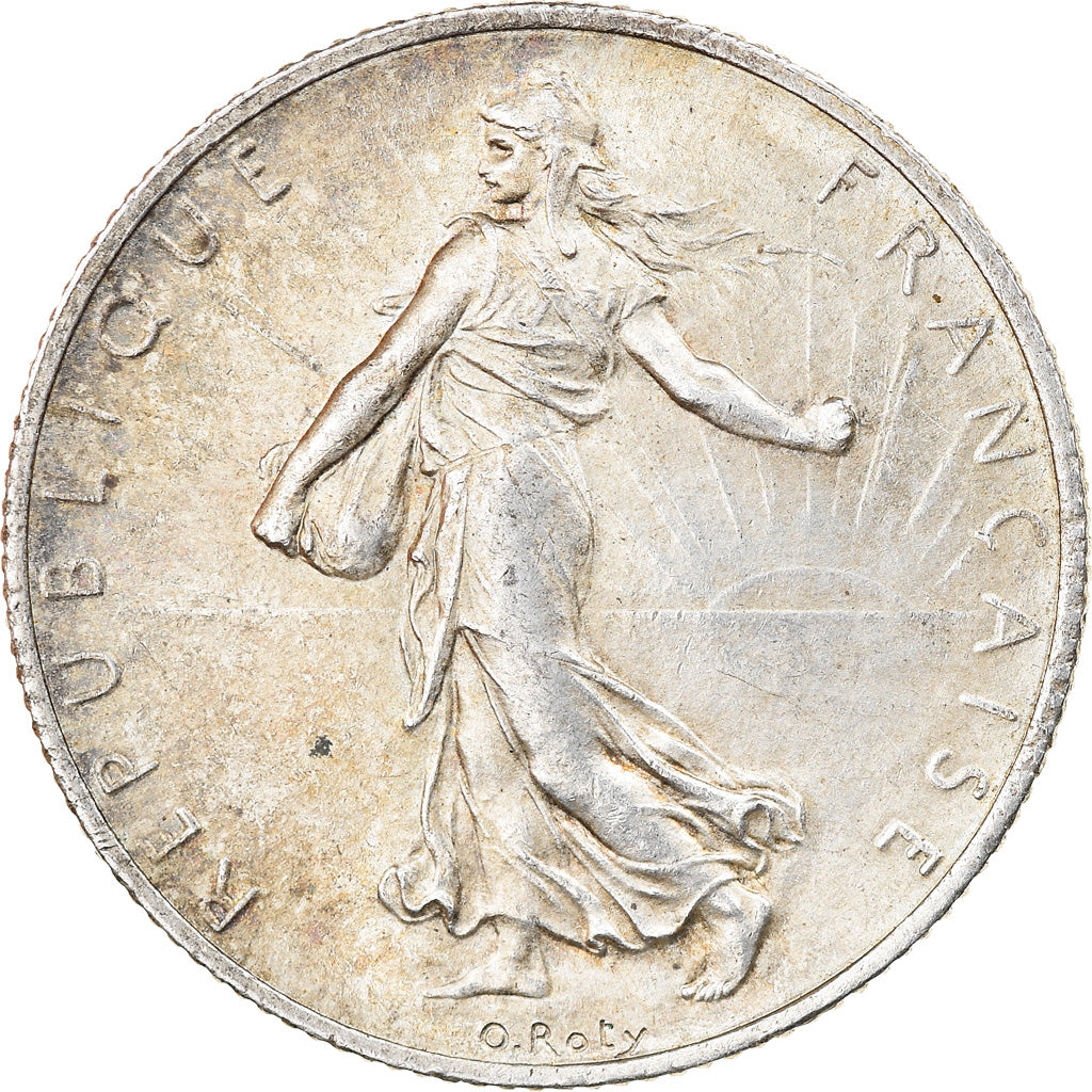 Coin, France, Semeuse, 2 Francs, 1918, Paris, AU(55-58), Silver, KM:845.1