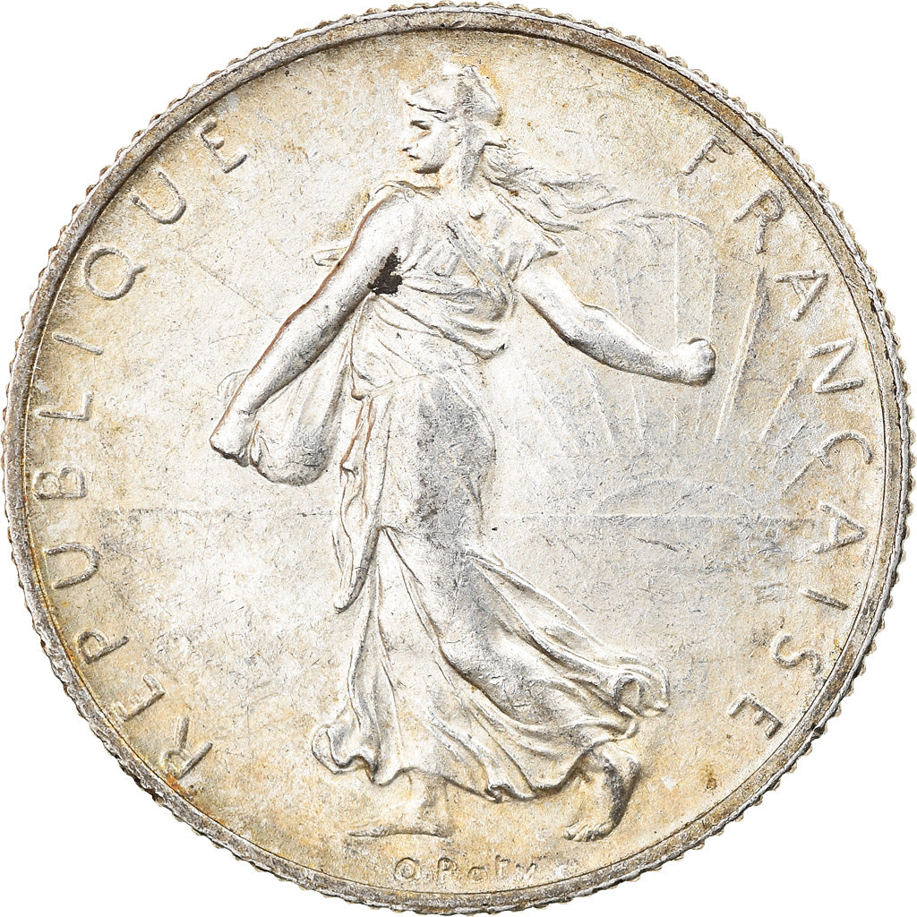 Coin, France, Semeuse, 2 Francs, 1915, Paris, AU(55-58), Silver, KM:845.1
