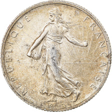 Coin, France, Semeuse, 2 Francs, 1918, Paris, AU(55-58), Silver, KM:845.1