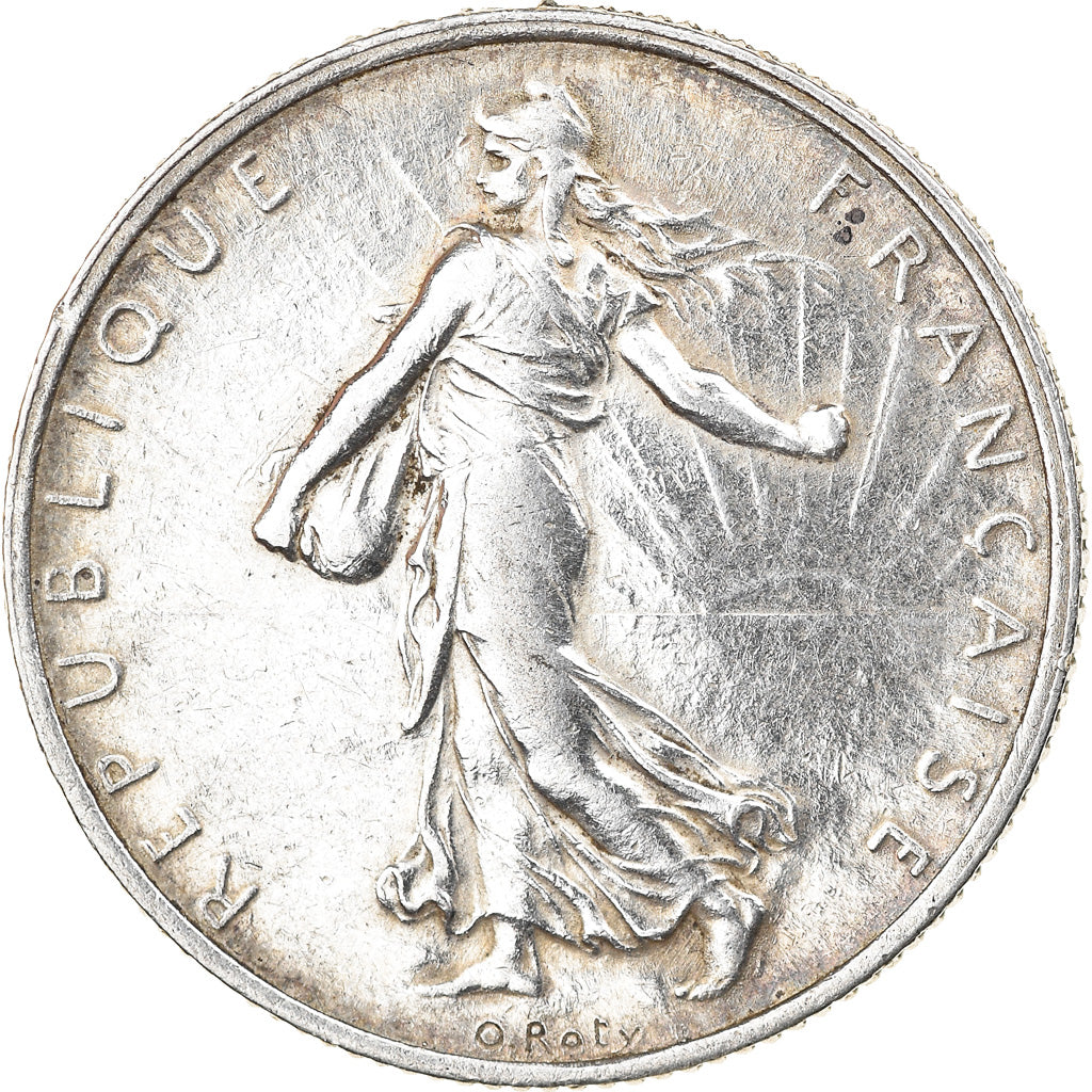 Coin, France, Semeuse, 2 Francs, 1917, Paris, AU(50-53), Silver, KM:845.1