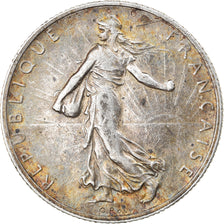 Coin, France, Semeuse, 2 Francs, 1917, Paris, AU(50-53), Silver, KM:845.1