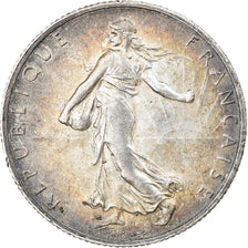 Coin, France, Semeuse, 2 Francs, 1917, Paris, AU(55-58), Silver, KM:845.1