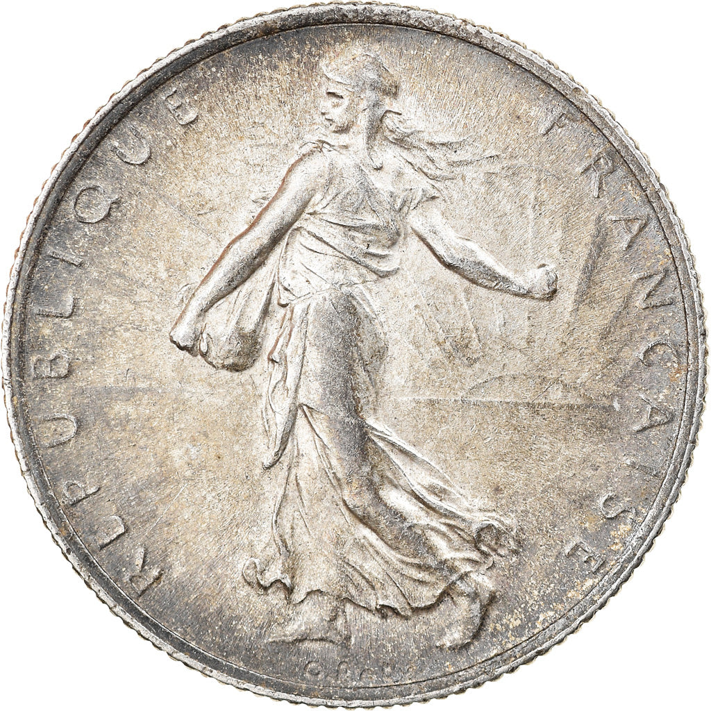 Coin, France, Semeuse, 2 Francs, 1919, Paris, AU(50-53), Silver, KM:845.1