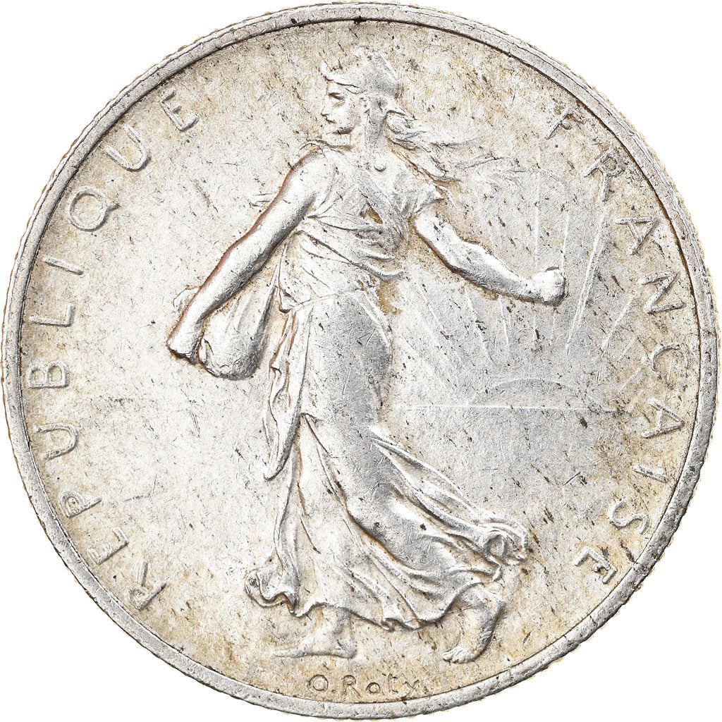Coin, France, Semeuse, 2 Francs, 1919, Paris, AU(50-53), Silver, KM:845.1