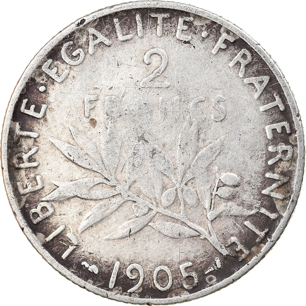 Coin, France, Semeuse, 2 Francs, 1905, Paris, VF(30-35), Silver, KM:845.1