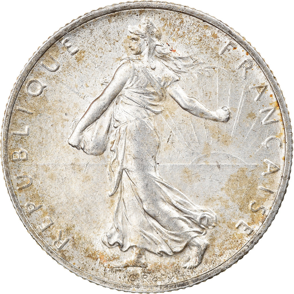 Coin, France, Semeuse, 2 Francs, 1920, Paris, AU(55-58), Silver, KM:845.1