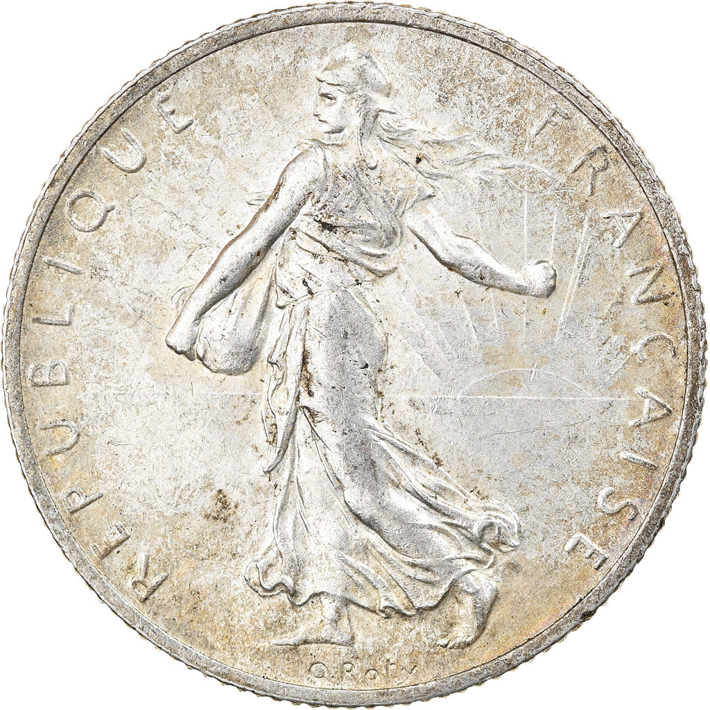 Coin, France, Semeuse, 2 Francs, 1914, Paris, AU(55-58), Silver, KM:845.1