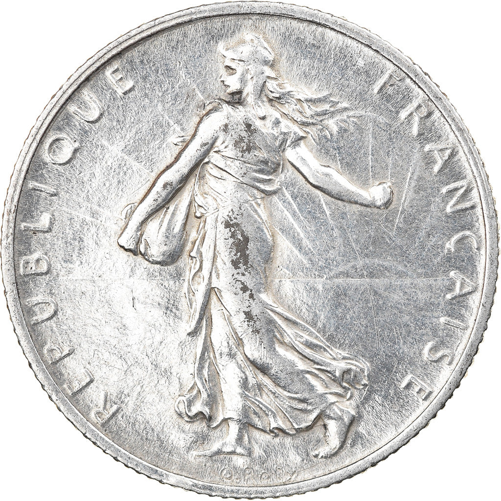 Moeda, França, Semeuse, 2 Francs, 1916, Paris, AU(50-53), Prata, KM:845.1