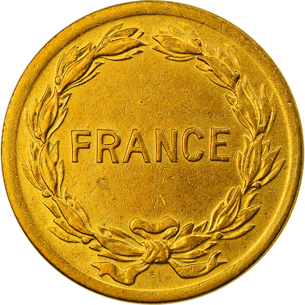 Coin, France, France Libre, 2 Francs, 1944, Philadelphia, AU(55-58), Brass