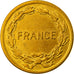 Coin, France, France Libre, 2 Francs, 1944, Philadelphia, AU(55-58), Brass