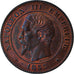 Moneta, Francja, Napoleon III, 2 Centimes, 1855, Strasbourg, AU(55-58), Bronze
