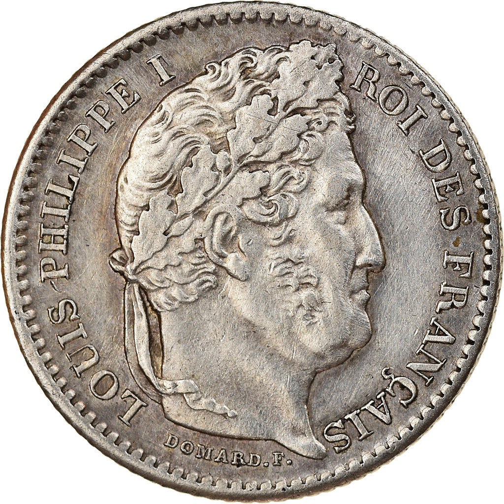 Coin, France, Louis-Philippe, 25 Centimes, 1845, Rouen, AU(50-53), Silver