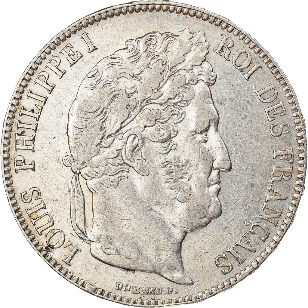 Coin, France, Louis-Philippe, 5 Francs, 1838, Rouen, AU(50-53), Silver
