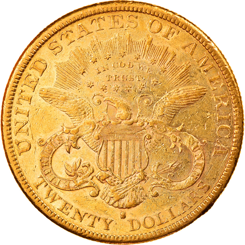 Moneda, Estados Unidos, $20, Double Eagle, 1881, San Francisco, MBC, Oro