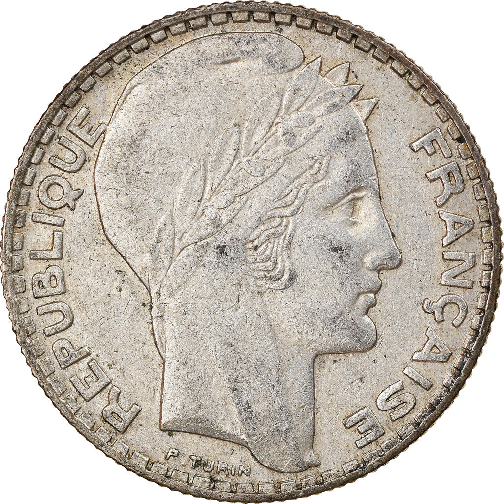 Moeda, França, Turin, 10 Francs, 1934, Paris, EF(40-45), Prata, KM:878