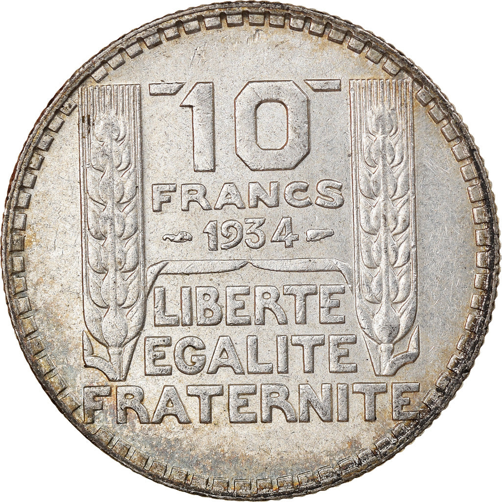 Moneta, Francia, Turin, 10 Francs, 1934, Paris, BB+, Argento, KM:878