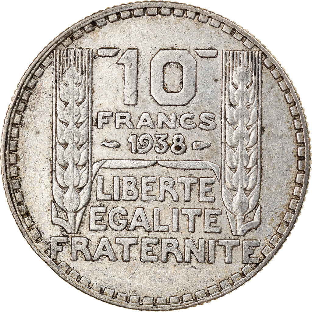 Coin, France, Turin, 10 Francs, 1938, Paris, EF(40-45), Silver, KM:878
