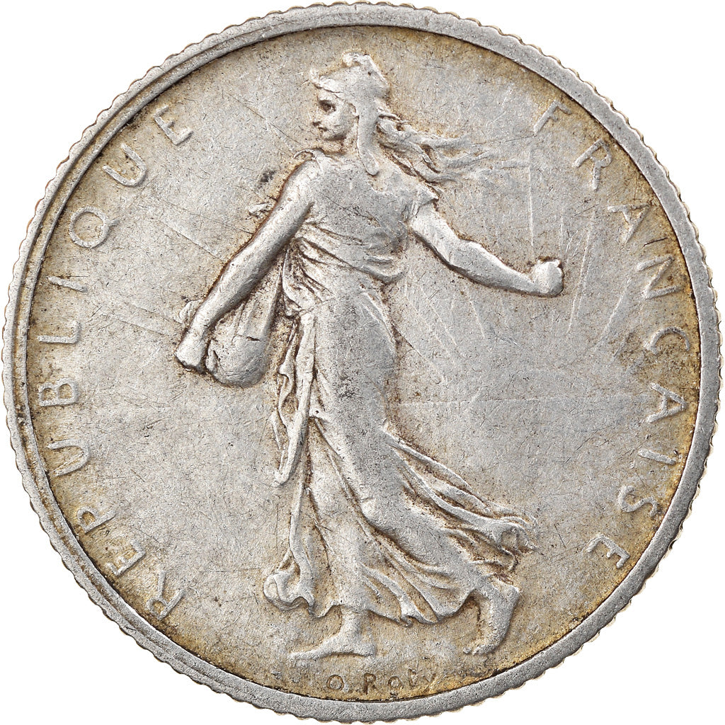Coin, France, Semeuse, Franc, 1910, Paris, EF(40-45), Silver, KM:844.1