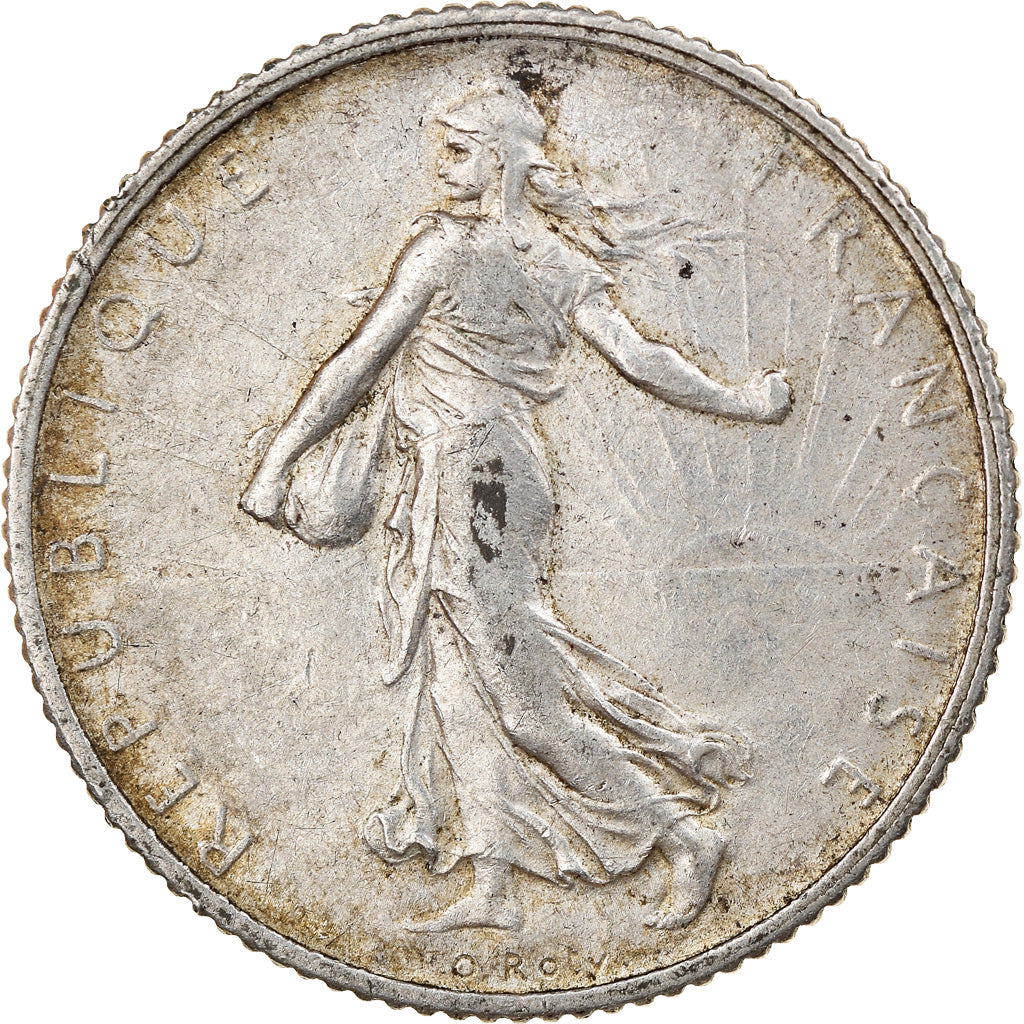 Coin, France, Semeuse, Franc, 1911, Paris, EF(40-45), Silver, KM:844.1