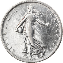 Moeda, França, Semeuse, Franc, 1913, Paris, AU(50-53), Prata, KM:844.1