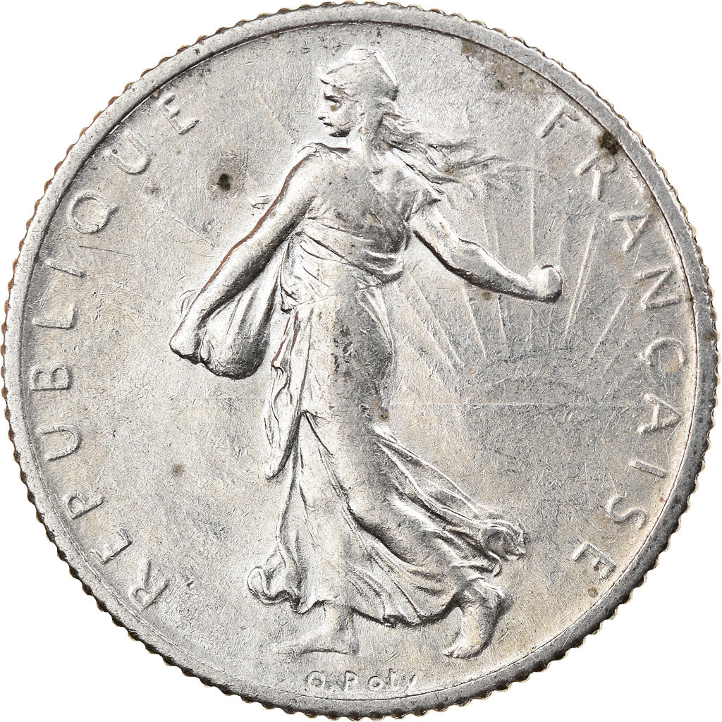 Coin, France, Semeuse, Franc, 1914, Paris, AU(50-53), Silver, KM:844.1